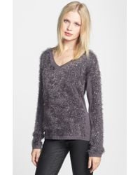 Trouvé Trouvé Embellished Textured V Neck Sweater - Lyst