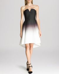 Halston Heritage Dress - Strapless Structured Ombré - Lyst