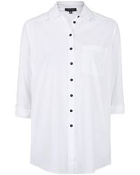 Topshop No Words Oversized Shirt - Lyst