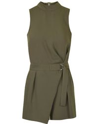 Topshop D-Ring Playsuit - Lyst