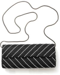 Whiting & Davis Crystal Chevron Clutch - Lyst