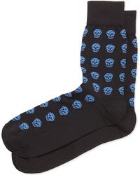 Alexander McQueen Skull Knit Short Socks - Lyst