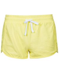 Topshop Washed Seam Panel Runner Shorts - Lyst