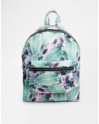 Asos Floral Scuba Backpack - Lyst