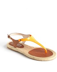 Kors By Michael Kors Stephy Leather T-Strap Sandals - Lyst