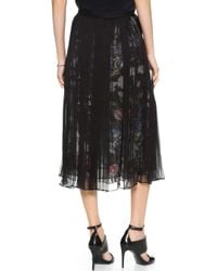 McQ by Alexander McQueen Long Shirred Skirt - Black - Lyst
