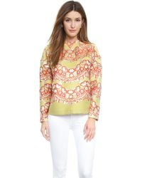 RED Valentino Brocade Top - Mint Green - Lyst