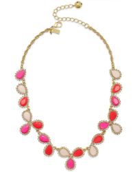 Kate Spade Gold-Tone Balloon Stone Cluster Necklace - Lyst