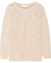 Iro Gareth Distressed Cotton-Blend Jersey Top - Lyst