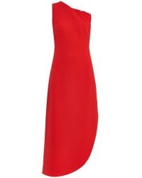 OSMAN Athena One-Shouldered Crepe Dress - Lyst
