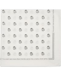 Maison Martin Margiela White And Black Small Gang Patterned Bandana - Lyst