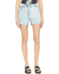 Camilla & Marc Wagtail Angular Fly Denim Shorts - Indigo Blue - Lyst