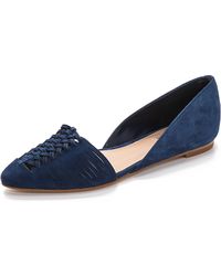 Belle By Sigerson Morrison Veda Suede Woven Flats - Haze Blue - Lyst