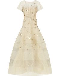 oscar de la renta gold gown