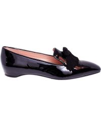 stuart weitzman black patent flats