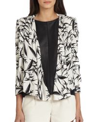 Alice + Olivia Vanna Botanical Print Jacket - Lyst