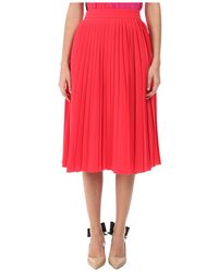 Kate Spade Accordion Pleat Crepe Skirt - Lyst