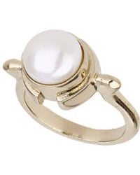 Topshop Freedom Found Pearl Ring - Lyst