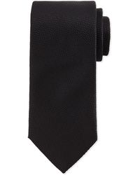 Hugo Boss Textured Solid Silk Tie - Lyst
