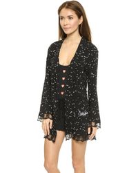 Wildfox Wild Hearts Lace Dressing Robe - Wild Hearts - Lyst