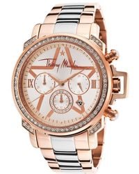 Thierry Mugler Women'S Rose-Tone Bracelet White Dial - Lyst