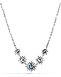 David Yurman Starburst Necklace With Blue Topaz - Lyst