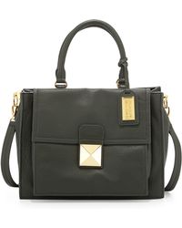 Badgley Mischka Finnie Soft Pebbled-leather Satchel - Lyst