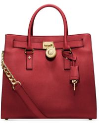 Michael Kors Michael Hamilton Saffiano Leather Tote - Lyst