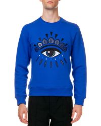 Kenzo Logo Sweatshirt With Eye Embroidery - Lyst