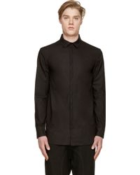 Silent - Damir Doma Black Cotton Minimal Shirt - Lyst
