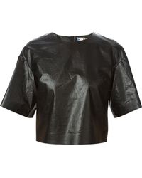 MSGM Cropped Blouse - Lyst