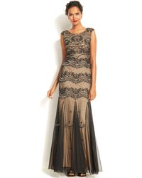 adrianna papell one shoulder mermaid gown
