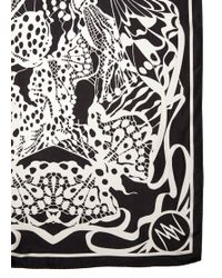 Matthew Williamson Wing Lace Black Silk Scarf - Lyst