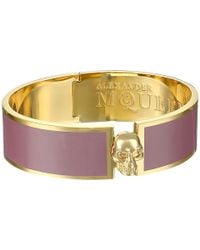 Alexander McQueen Pierced Skull Bangle - Lyst