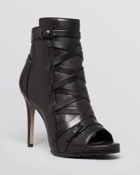 Pour La Victoire Open Toe Platform Booties - Vella High Heel - Lyst