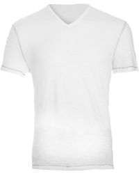John Varvatos V-Neck Slub Tee - Lyst