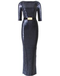 Alessandra Rich Ankle-Length Sequinned Dress - Lyst