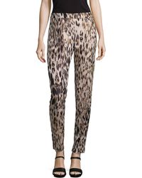 Carolina Herrera Animal Jacquard Skinny Pants - Lyst