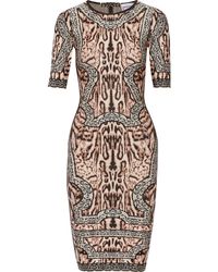 Hervé Léger Zola Printed Bandage Dress - Lyst
