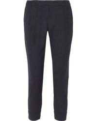 Balmain Wool-Blend Twill Tapered Pants - Lyst