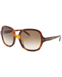 Chloé Women'S Square Havana Sunglasses - Lyst