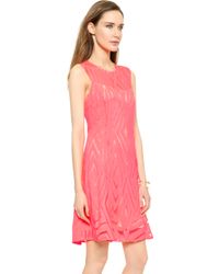 Nanette Lepore Villa Lace Dress - Neon Coral - Lyst