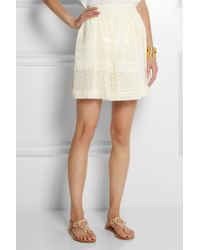 Alice By Temperley Fleur Lace And Georgette Mini Skirt - Lyst