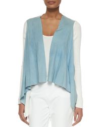 Elie Tahari Judy Suede And Knit Jacket - Lyst