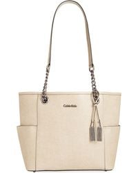 Calvin Klein Leather Tote - Lyst