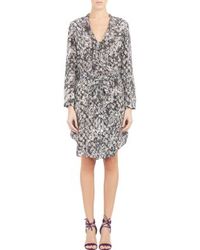 Saloni Python-Print Louisa Shirtdress - Lyst