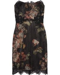 Notte By Marchesa Embellished Lace and Printed Silk-chiffon Dress - Lyst