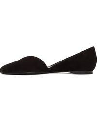 Pierre Hardy Black Kid Suede Arietty Dorsay Flats - Lyst