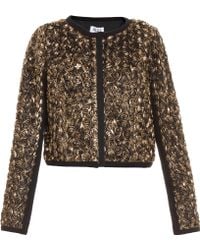 Alice By Temperley Donna Gold Rose Bomber - Lyst