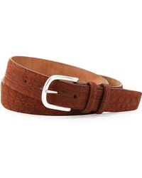 W.kleinberg Sueded Crocodile Belt - Lyst